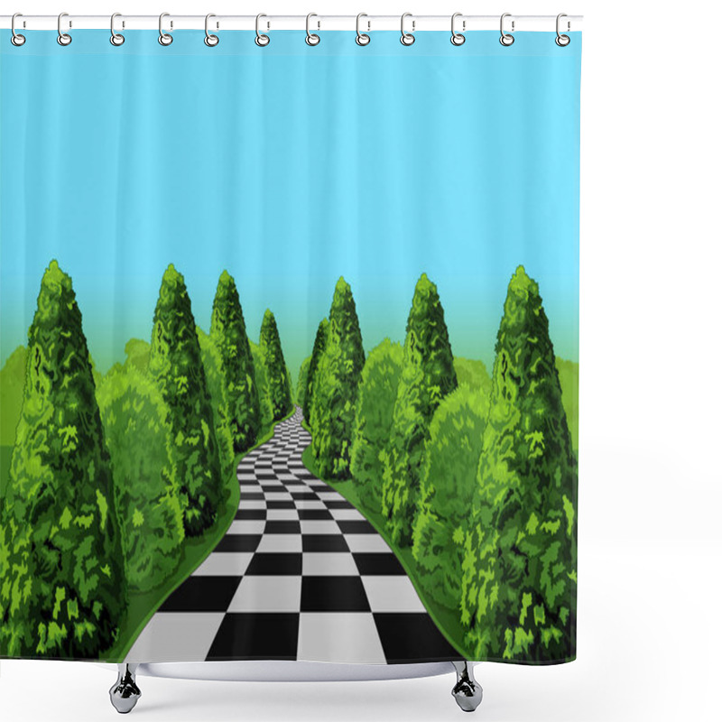 Personality  A Long And Tangled Road  Shower Curtains