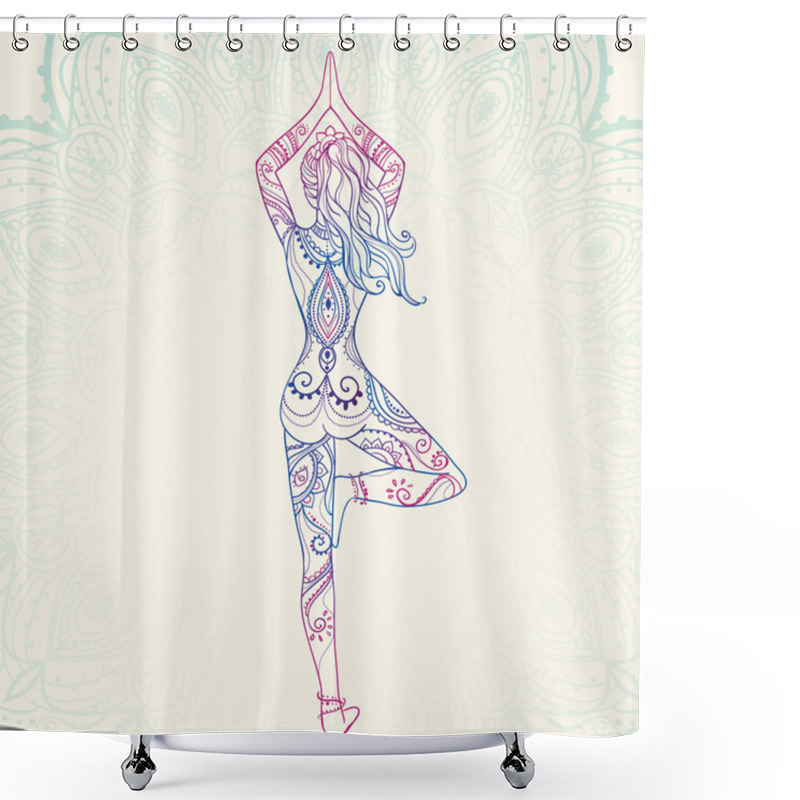 Personality  Beautiful Card Vector Shower Curtains