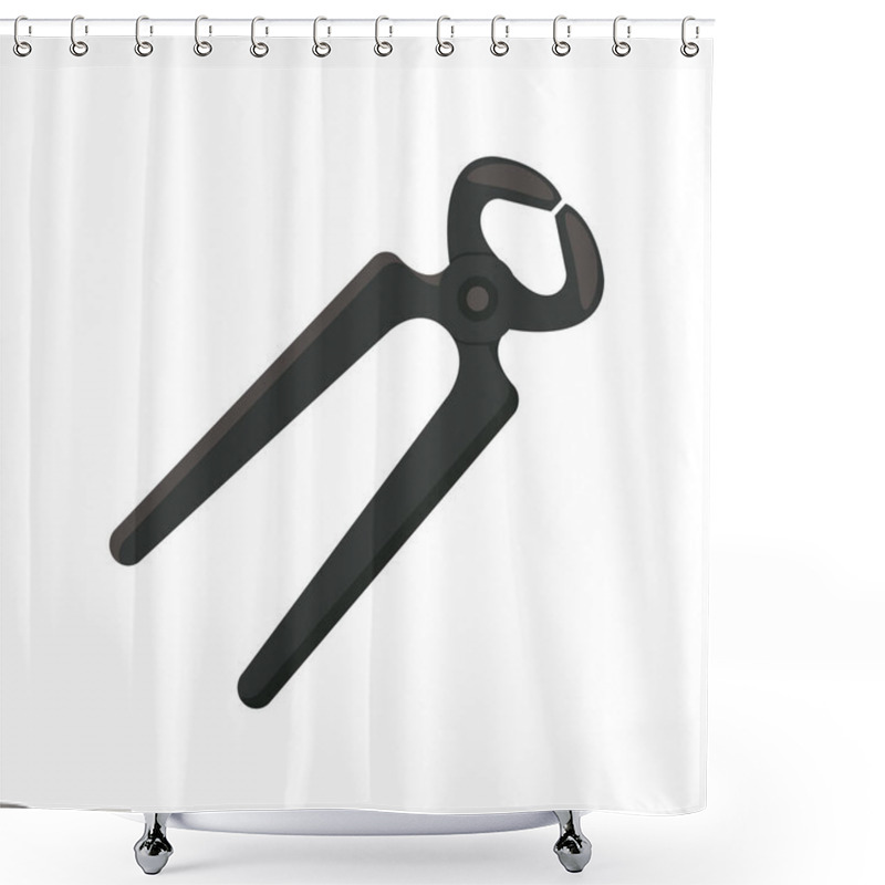 Personality  Slip Joint Pliers Tool Flat Style Icon Shower Curtains