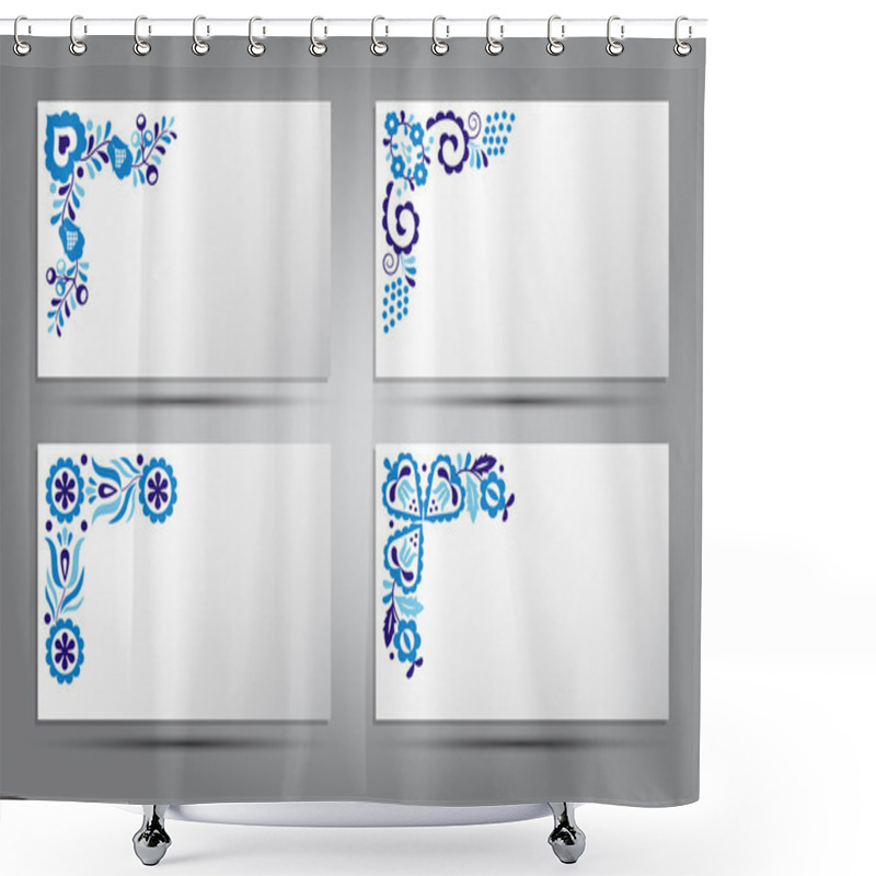 Personality  Card Of Traditional Folk Patterns Shower Curtains