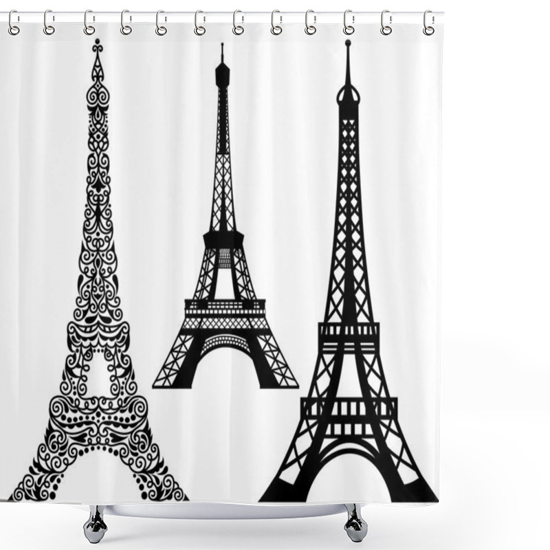 Personality  Set Of Eiffel Tower. Shower Curtains