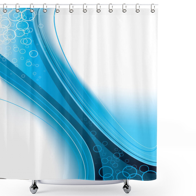 Personality  Blue Mist Shower Curtains