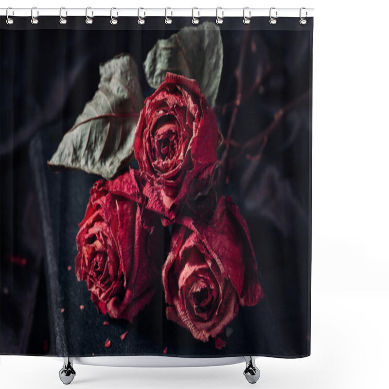 Personality  Three Dry Roses Shower Curtains