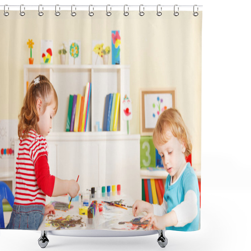 Personality  Preschoolers In The Classroom Shower Curtains