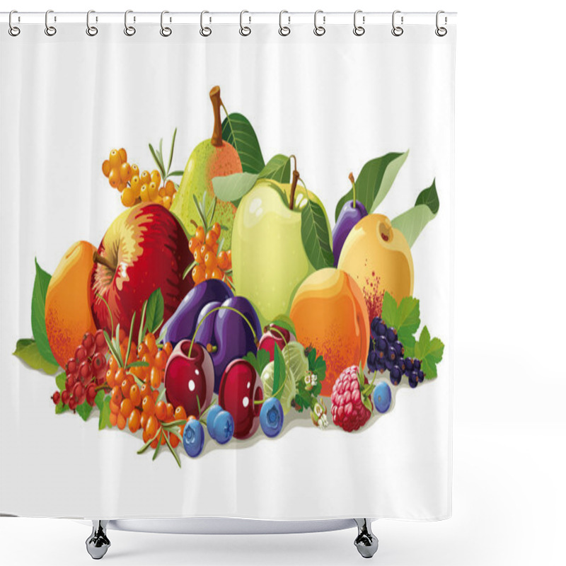 Personality  Still Life Of Fruit And Berries Shower Curtains