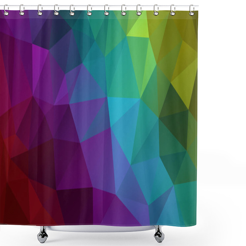 Personality  Vector Abstract Polygonal Background Shower Curtains