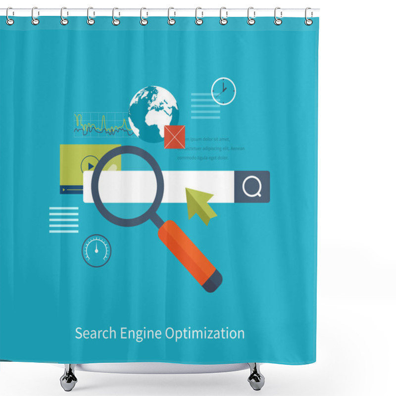 Personality  Search Engine Optimization And Web Analytics Shower Curtains