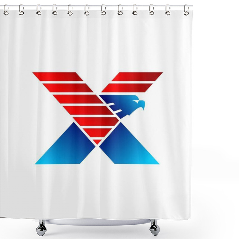 Personality  Letter X Eagle Logo Shower Curtains