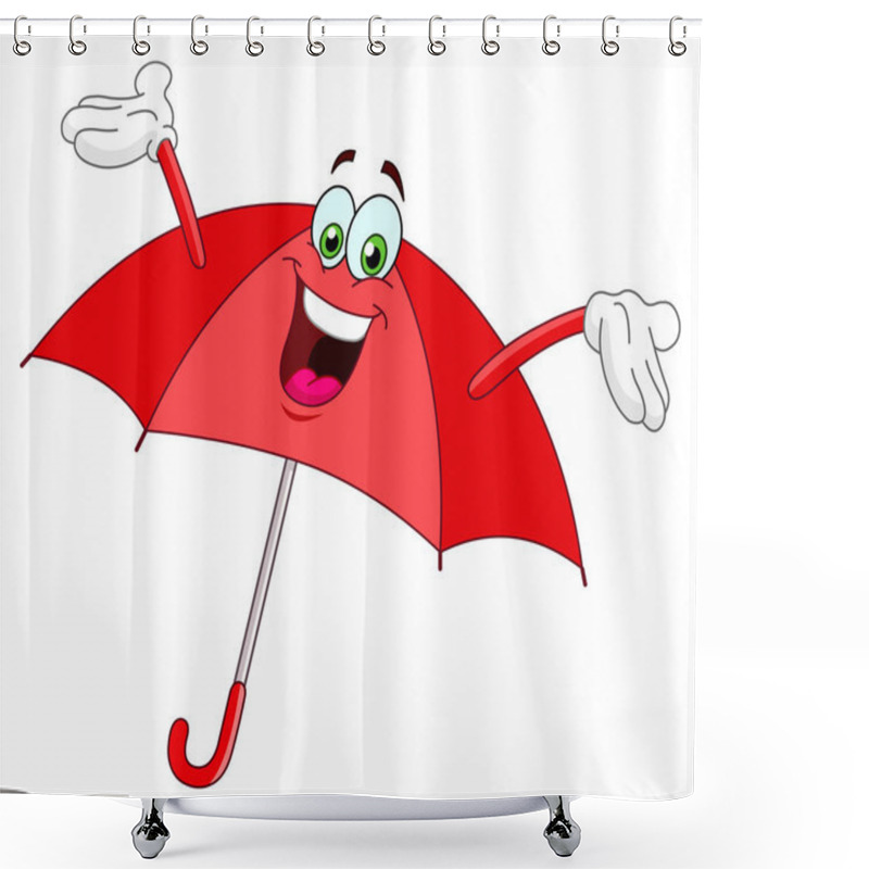 Personality  Umbrella Cartoon Shower Curtains