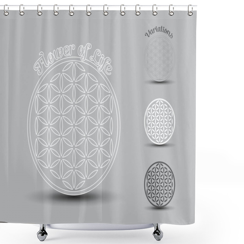 Personality  Flower Of Life Symbol Shower Curtains