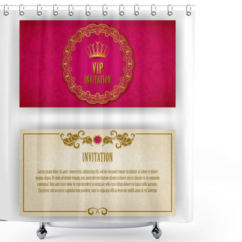 Personality  Elegant Template For Vip Luxury Invitation Shower Curtains