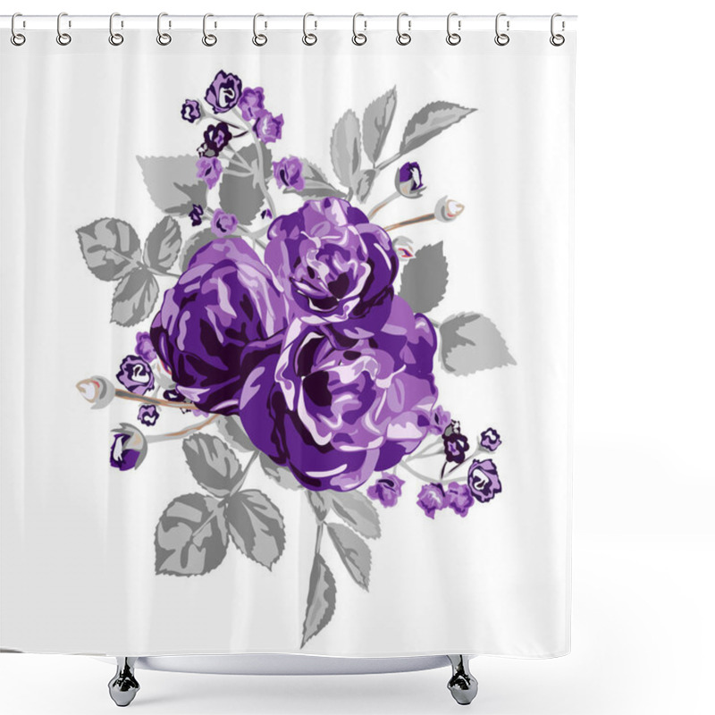 Personality  Rose Floral Bouquet Shower Curtains