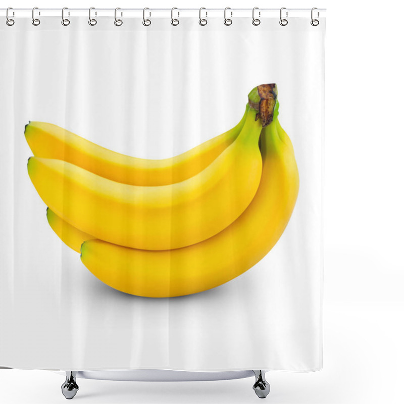 Personality  Banana Isolated On White Shower Curtains