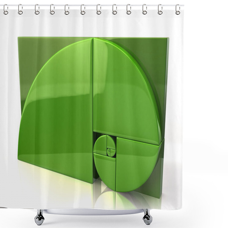 Personality  Green Golden Ratio Icon Shower Curtains