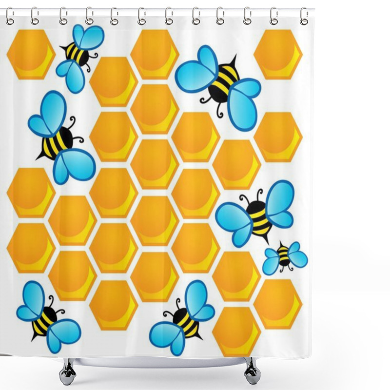 Personality  Bee Theme Image 1 Shower Curtains