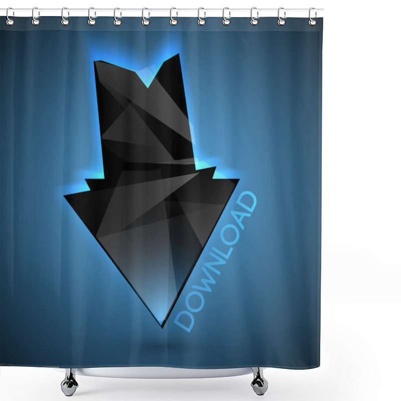 Personality  Vector Black Download Arrow. Shower Curtains