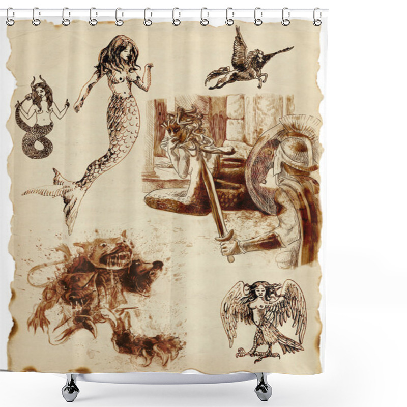 Personality  Greek Myths And Legends Shower Curtains