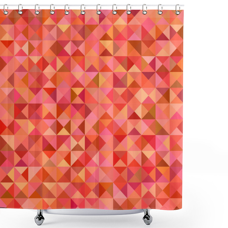 Personality  Abstract Triangle Tile Mosaic Background - Vector Graphic From Triangles In Colorful Tones Shower Curtains