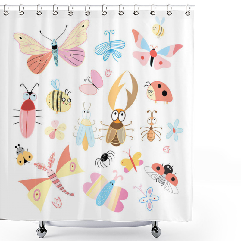 Personality  Different Insects Shower Curtains