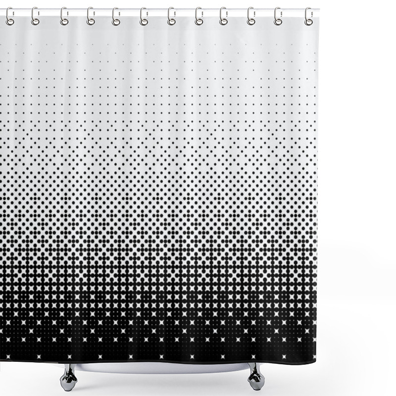 Personality  Halftone Dots On White Background Shower Curtains