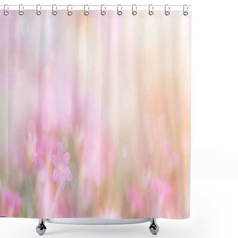 Personality  Abstract Floral Backdrop Of Purple Flowers With Soft Style. Shower Curtains