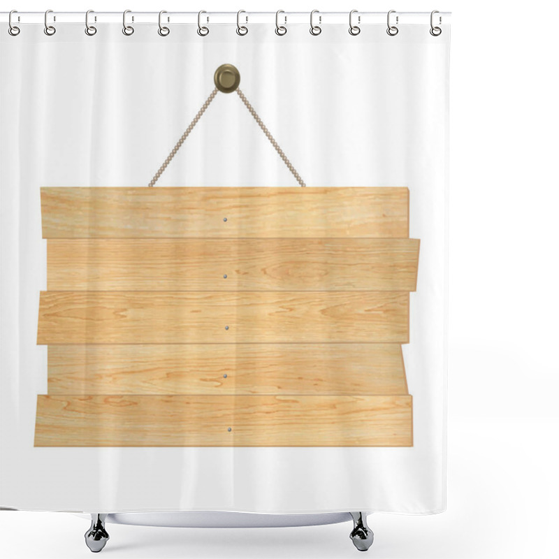 Personality  Wood Board Shower Curtains