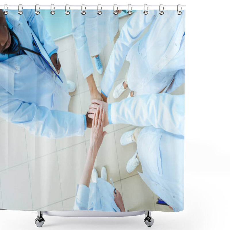 Personality  Doctors Holding Hands Shower Curtains