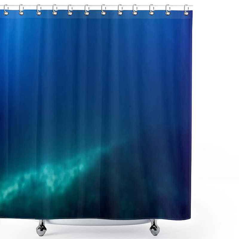 Personality  Abstract Blurred Underwater Shot Of Sea Bottom And Sun Rays Shining Through Water Surface Shower Curtains