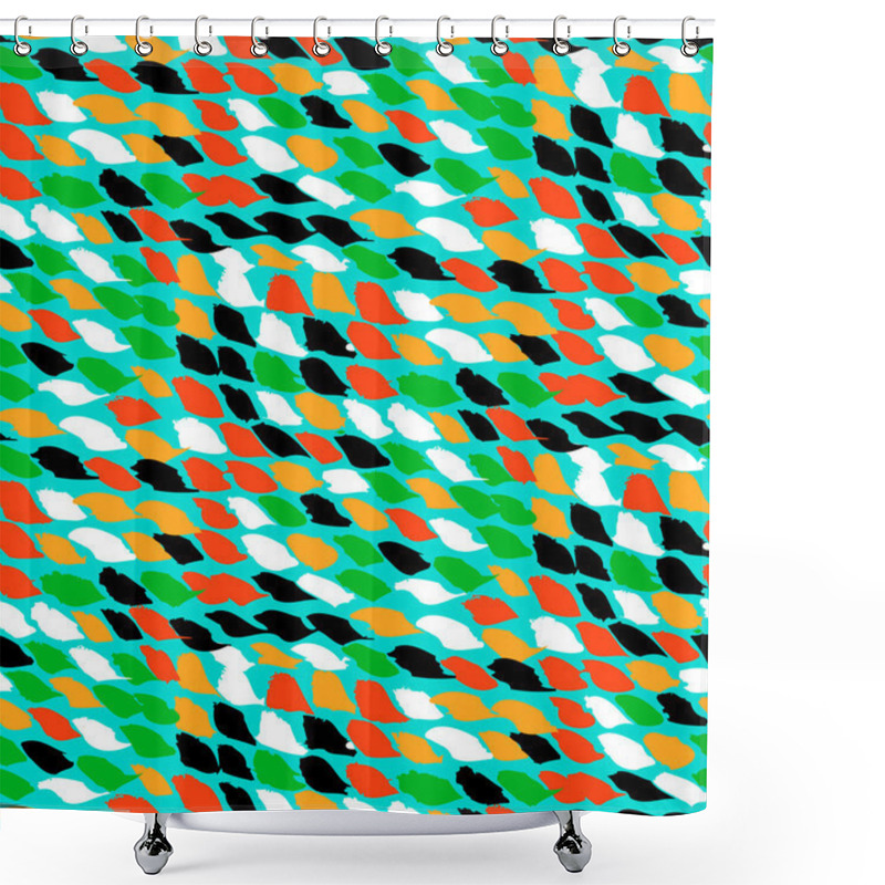 Personality  Pattern With Small Brushed Dots Shower Curtains