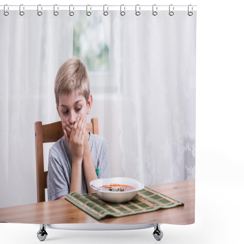 Personality  Boy Doesn't Want To Eat Shower Curtains