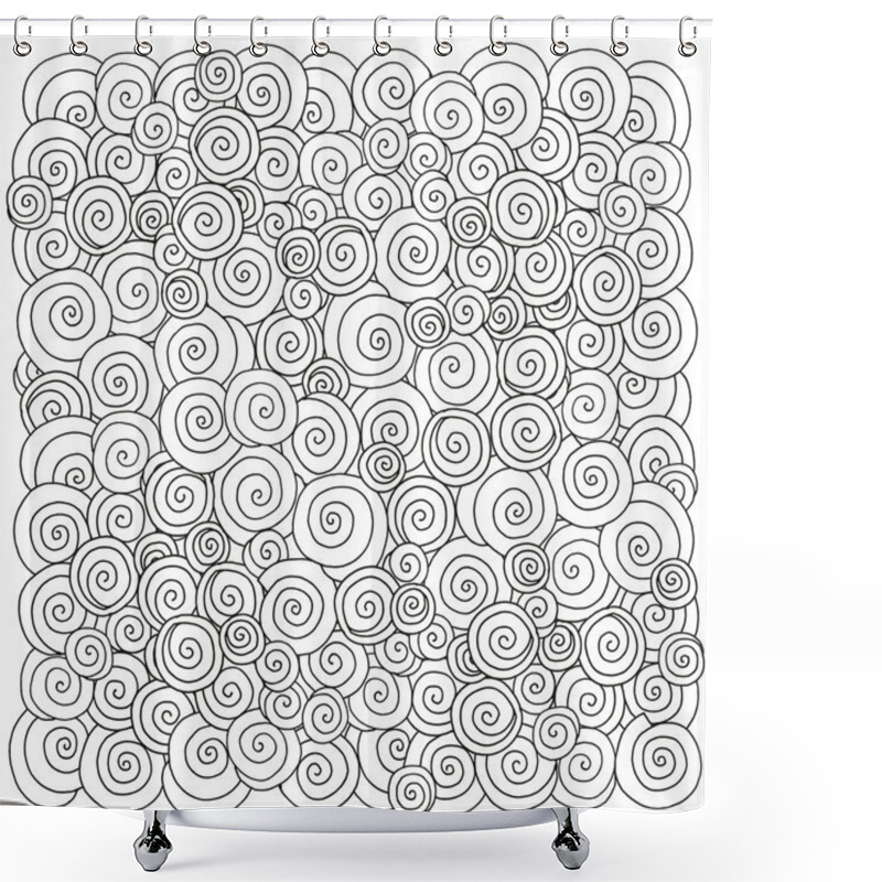 Personality  Black And White Abstract Pattern Shower Curtains