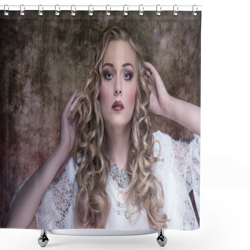 Personality  Woman With Aristocratic Style Shower Curtains