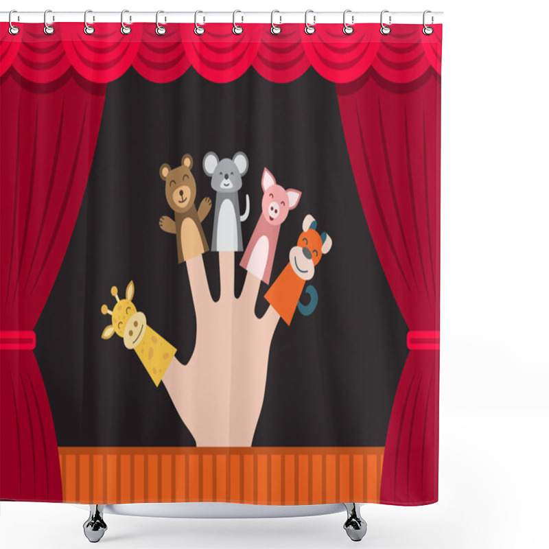 Personality  Children Puppet Theatre Shower Curtains