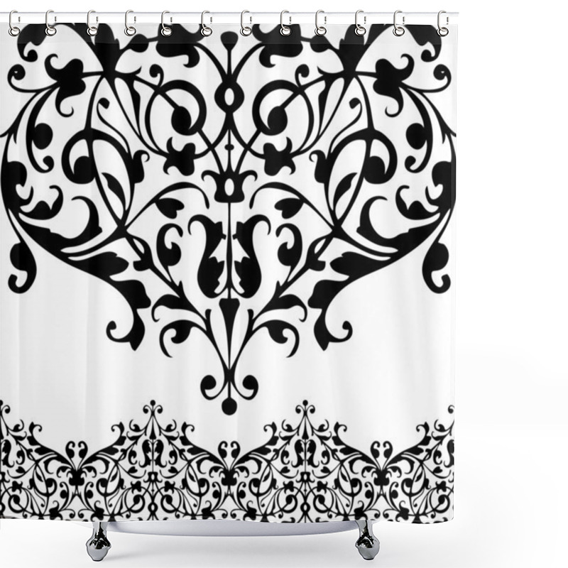 Personality  Decorative Floral Elements Shower Curtains