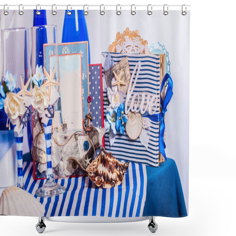 Personality  Decoration On The Marine Theme With Seashells Shower Curtains