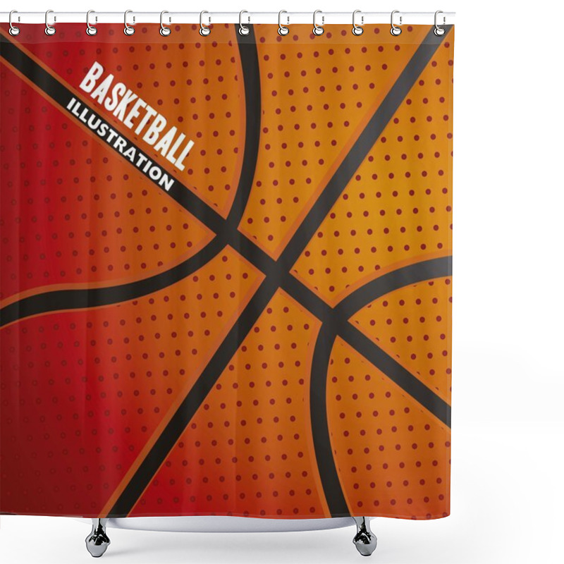 Personality  Basketball Ball Pattern Shower Curtains