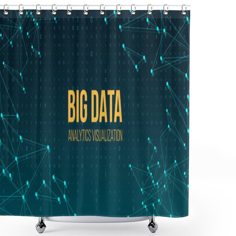 Personality  Creative Vector Illustration Of BIG DATA Analysis Of Information. Science And Technology Background. Web Display Screen Art Design. Abstract Concept Graphic Element For Visual Future Analyze Code Shower Curtains