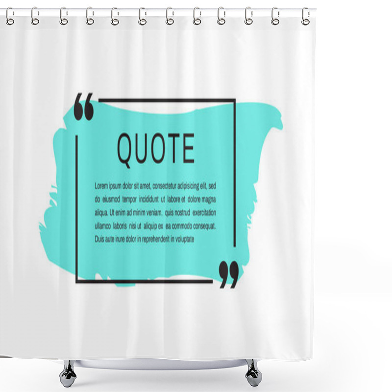 Personality  Quote Frames Templates. Quote Text Bubbles. Speech Bubble Brush. Vector Illustration Shower Curtains