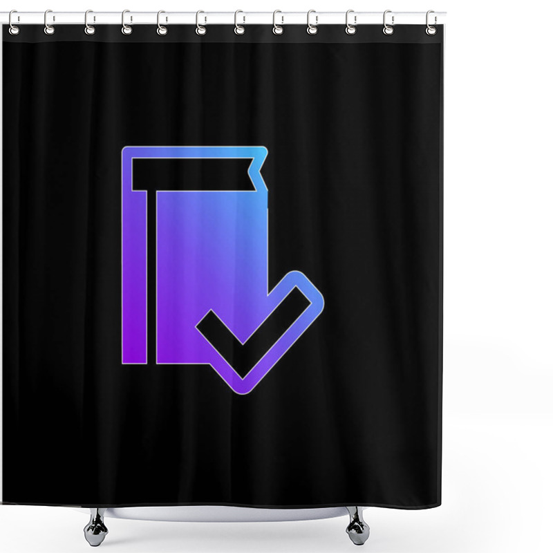 Personality  Book Verification Interface Symbol Blue Gradient Vector Icon Shower Curtains