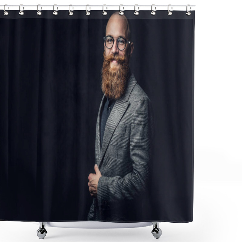 Personality  Studio Portrait Of Redhead Man Shower Curtains