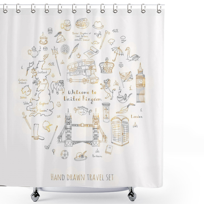 Personality  London Icons Set Shower Curtains