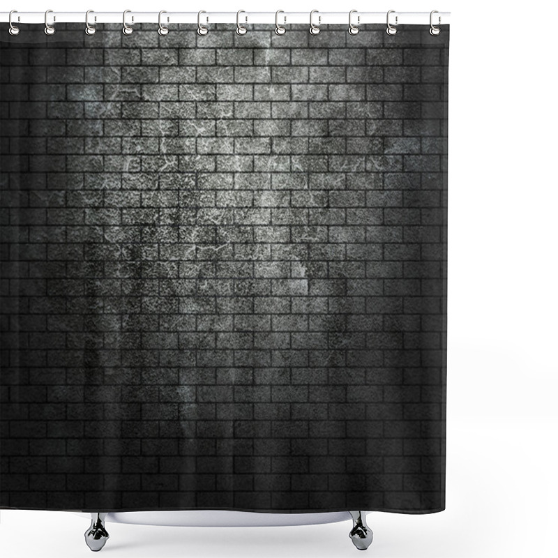 Personality  Dark Grunge Brick Wall Shower Curtains