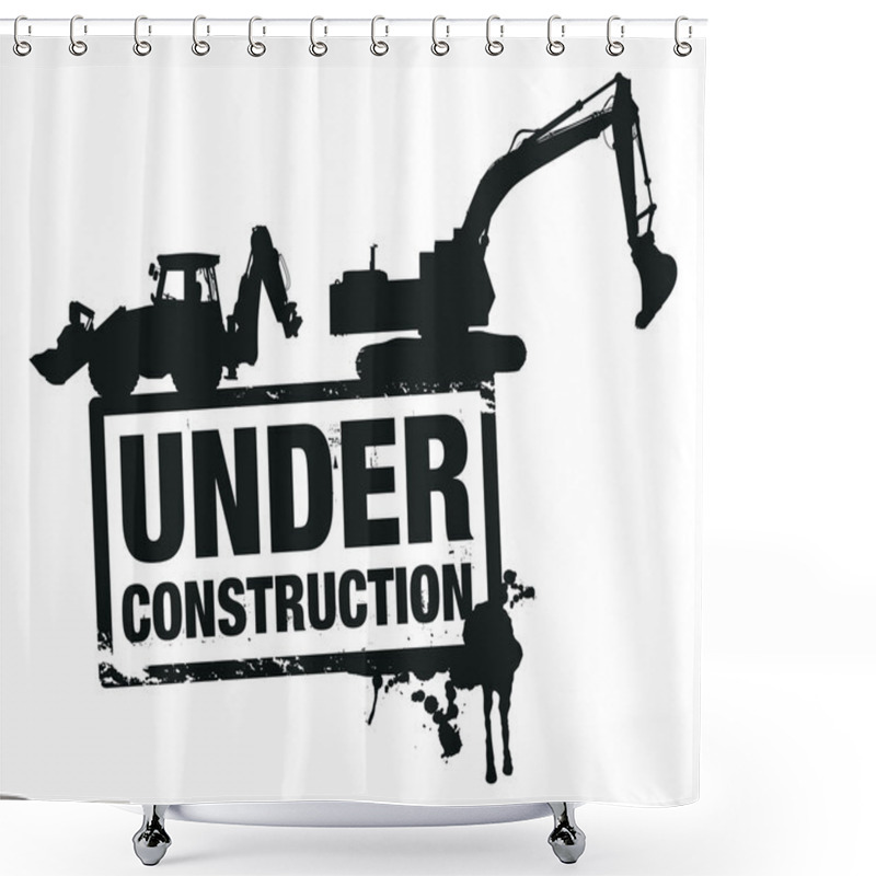 Personality  Website Construction Background Shower Curtains