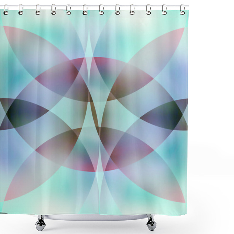 Personality  Retro Circles Backgrounds. Shower Curtains