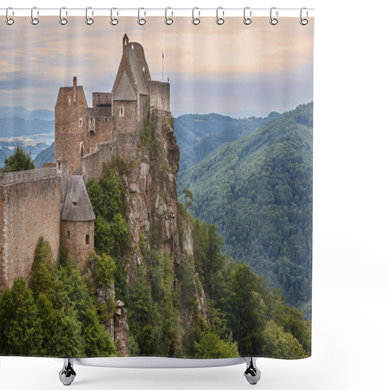 Personality  Wachau Valley And Danube River. Aggstein Medieval Castle. Austrian Landmark Shower Curtains