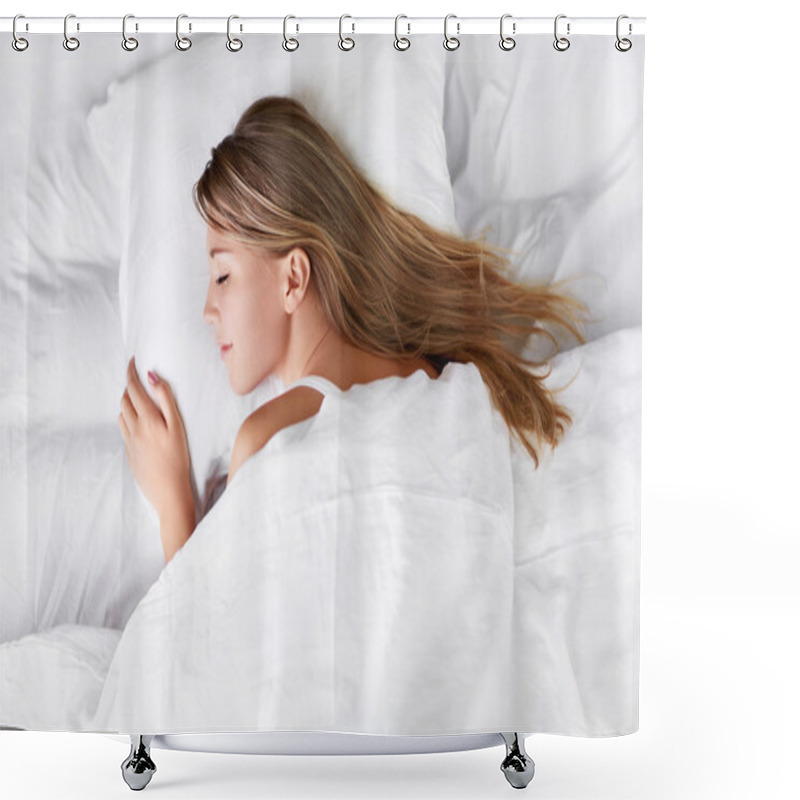 Personality  Sleeping Woman Shower Curtains