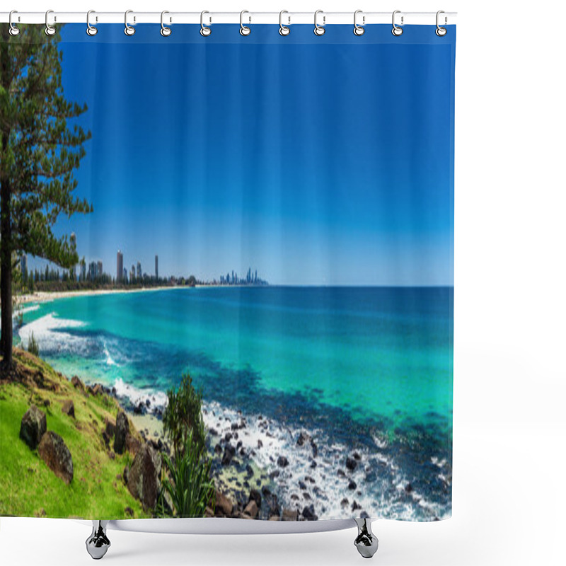 Personality  Gold Coast Skyline Shower Curtains