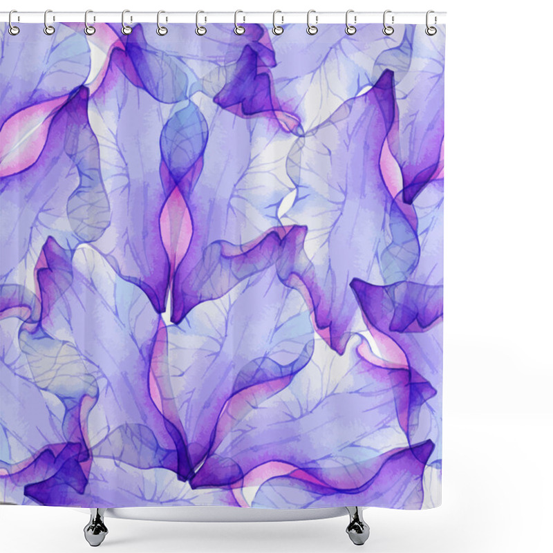 Personality  Pattern With Purple Flower Petals Shower Curtains