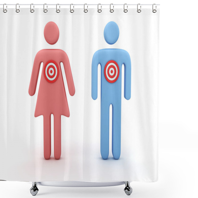 Personality  Darts Of Love Shower Curtains