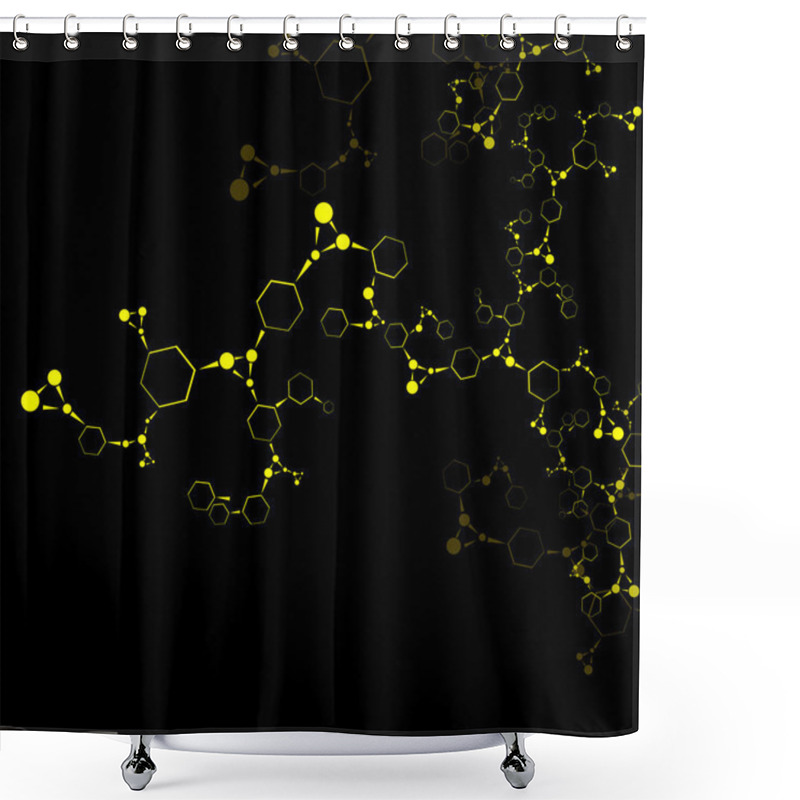 Personality  Molecule Background Shower Curtains